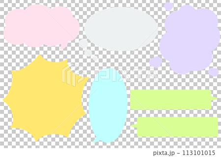 Colorful speech bubble material set 113101015