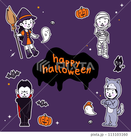 illustration of ghosts related to Halloween illustration of ghosts related to Halloween 113103160