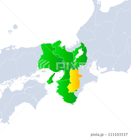 奈良県地図と関西地方 113103537