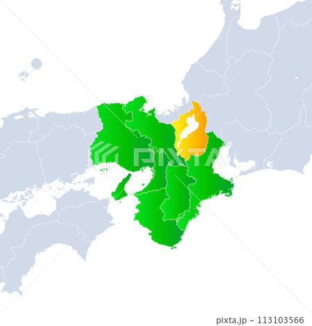 滋賀県地図と近畿地方 113103566