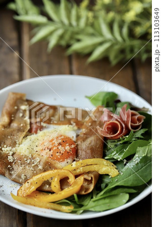 そば粉のカリもちガレット グルテンフリーなおうちごはん そば粉のカリもちガレット グルテンフリーなおうちごはん 113103649