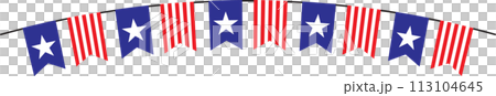 The USA flag border for celebration or holiday concept. The USA flag border for celebration or holiday concept. 113104645