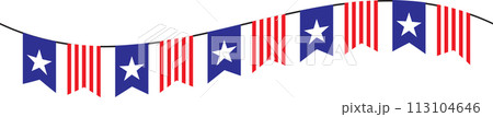 The USA flag border for celebration or holiday concept. The USA flag border for celebration or holiday concept. 113104646