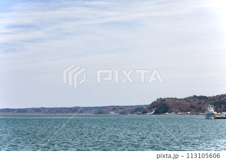 北海道厚岸湾の風景 北海道厚岸湾の風景 113105606