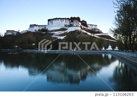 landmark of the famous Potala Palace in Lhasa, Tibet landmark of the famous Potala Palace in Lhasa, Tibet 113106263