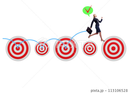 Concept of setting and achieving business objectives Concept of setting and achieving business objectives 113106528
