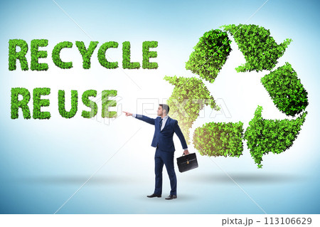 Recycling logo with ecology concept Recycling logo with ecology concept 113106629