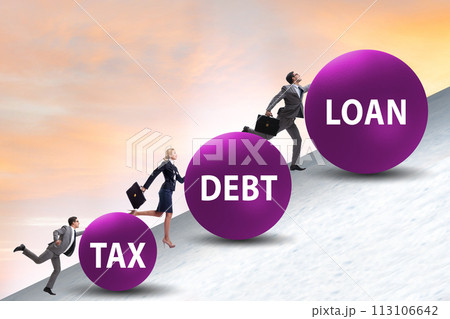 Businessman facing many different problems 113106642