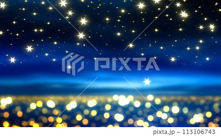 美しい星が輝く静かな夜 113106743