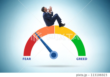 Fear and greed investor behaviour concept 113106923