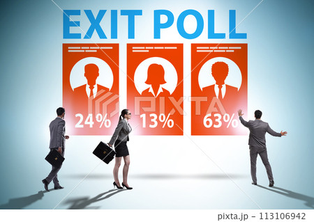 Exit poll concept for elections Exit poll concept for elections 113106942