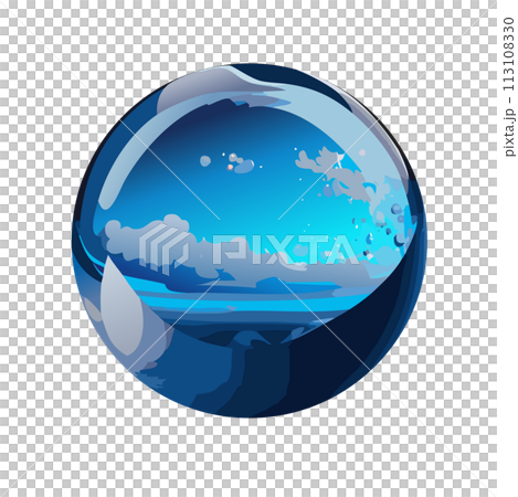 Blue sphere illustration Blue sphere illustration 113108330