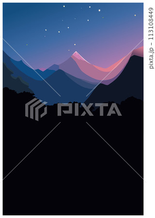 星空がキラキラした背景グラフィック 113108449