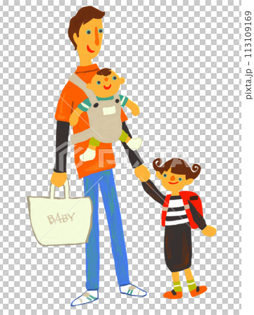 送到保育園以及小學的父親、Ikumen、育嬰假 113109169