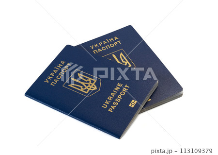 Ukrainian international biometric passport two Ukrainian international biometric passport two 113109379