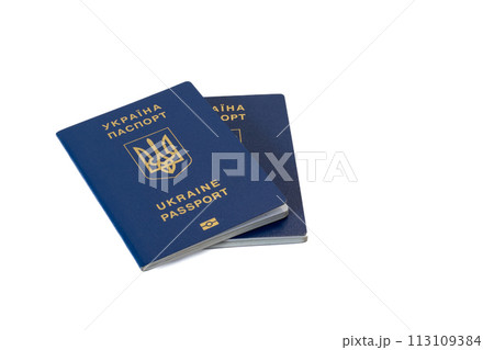 Ukrainian international biometric passport two Ukrainian international biometric passport two 113109384