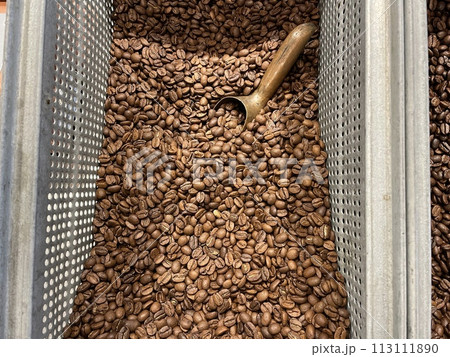 コーヒー豆 焙煎された香り高いコーヒーの原料 コーヒー豆 焙煎された香り高いコーヒーの原料 113111890