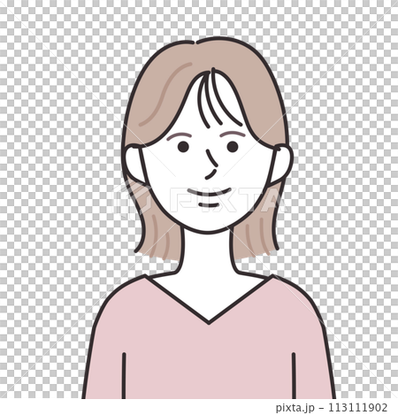 一個留著短髮、穿著 V 領的女人 113111902