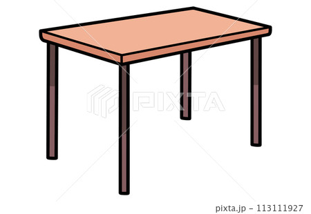Wooden table isolated illustration, table wooden home modern decoration furniture vector 113111927