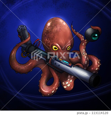 武器を持った火星人のようなタコイラスト(シリアス・リアル・かっこいい) 武器を持った火星人のようなタコイラスト(シリアス・リアル・かっこいい) 113114120
