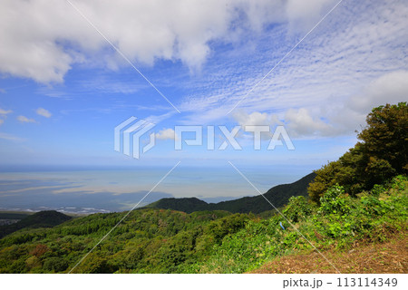 弥彦山から見た日本海(新潟県) 弥彦山から見た日本海(新潟県) 113114349