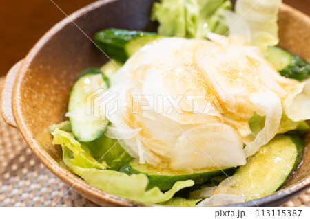 美味しいオニオンスライス野菜サラダ 美味しいオニオンスライス野菜サラダ 113115387