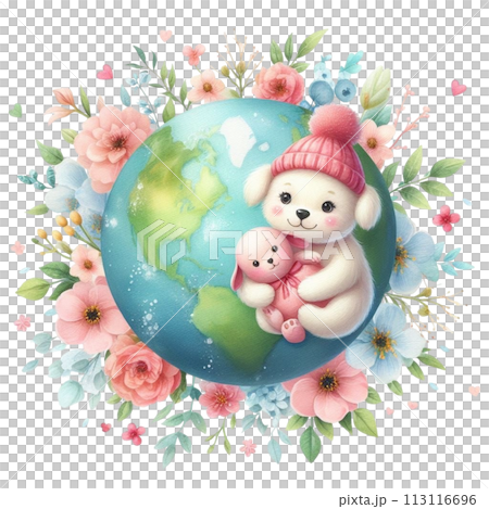 dog hugs the globe clipart watercolor dog hugs the globe clipart watercolor 113116696