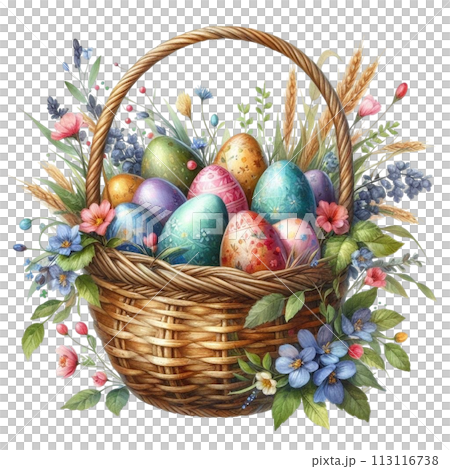 easter egg basket clipart watercolor easter egg basket clipart watercolor 113116738