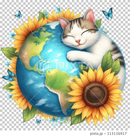 cat sleeps on the globe clipart watercolor cat sleeps on the globe clipart watercolor 113116917
