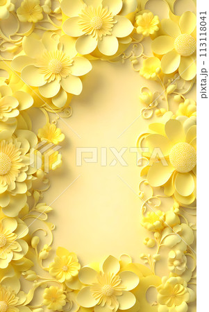 Flower Border Background shadow 3d ornament wedding portrait wallpaper 113118041
