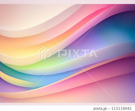 虹色に輝く波の抽象的な背景 113118042