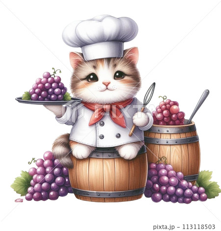 cat holding grapes clipart watercolor cat holding grapes clipart watercolor 113118503