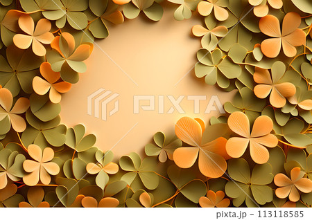 St patrick blank in the middle frame of clover leaves wallpaper 113118585