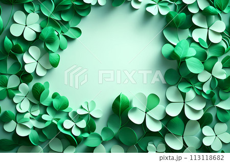 St patrick blank in the middle frame of clover leaves wallpaper St patrick blank in the middle frame of clover leaves wallpaper 113118682