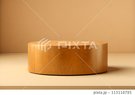 3D rendering wooden podium for product display wallpaper 3D rendering wooden podium for product display wallpaper 113118785