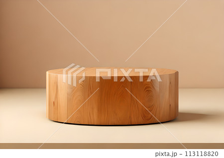 3D rendering wooden podium for product display wallpaper 3D rendering wooden podium for product display wallpaper 113118820