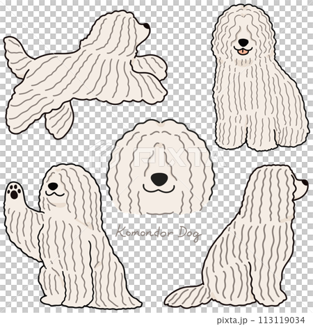 簡單可愛的可蒙犬插圖集，帶有主線 113119034