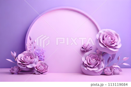 beautiful flowers leaf in studio 3D rendering podium for product display wallpaper beautiful flowers leaf in studio 3D rendering podium for product display wallpaper 113119084