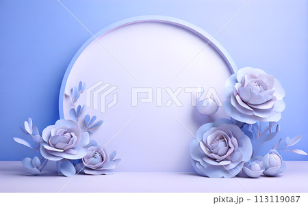 beautiful flowers leaf in studio 3D rendering podium for product display wallpaper beautiful flowers leaf in studio 3D rendering podium for product display wallpaper 113119087