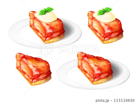 タルトタタン 1ピース 皿ありと無し タルトタタン 1ピース 皿ありと無し 113119830