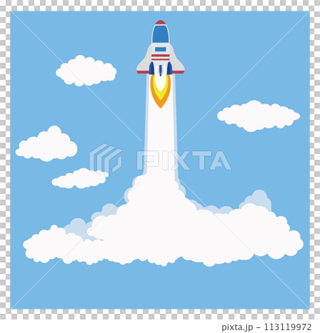 快速火箭發射的企業創業形象與天空圖解 快速火箭發射的企業創業形象與天空圖解 113119972