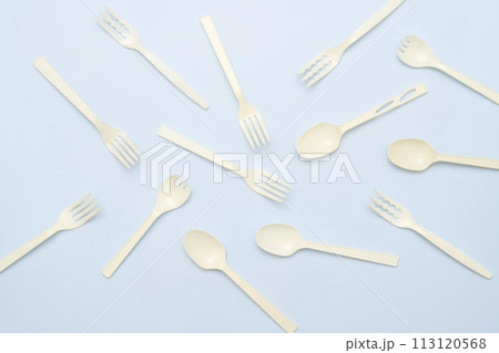 プラスチック製のカトラリー 113120568