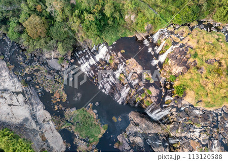 Amazing Pongour Waterfall is famous and most beautiful of fall in Vietnam. Dalat, Vietnam 113120588