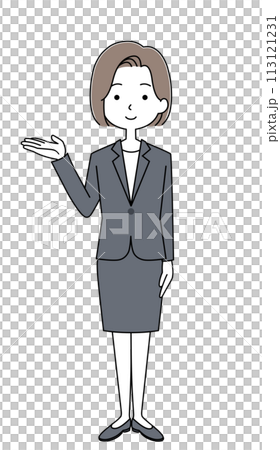 Information Illustration of a woman wearing a suit 113121231