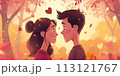 Cartoon couple love, loving concept 113121767