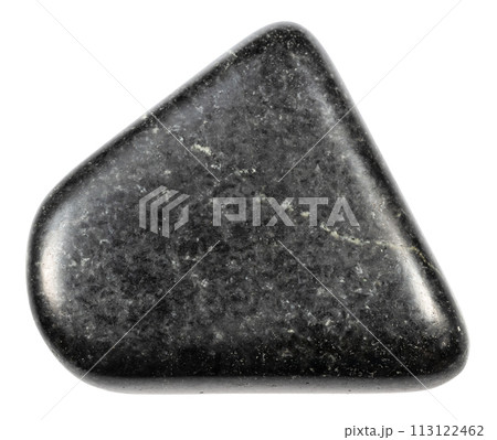 polished dolerite mineral isolated on white polished dolerite mineral isolated on white 113122462