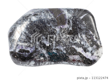 polished stibnite mineral isolated on white polished stibnite mineral isolated on white 113122474