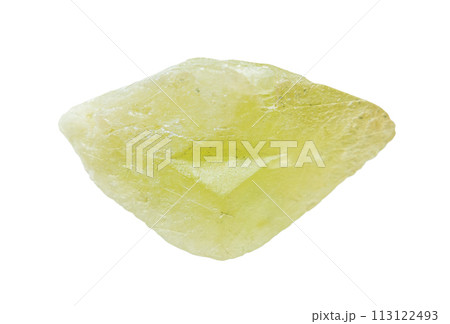 raw twinned green sphene crystal isolated 113122493
