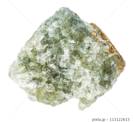 raw green aventurine mineral isolated on white raw green aventurine mineral isolated on white 113122615