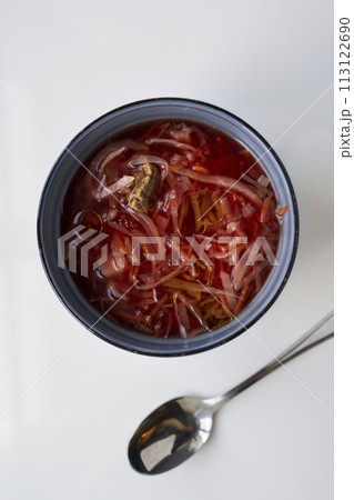 Ukrainian borscht in a bowl Ukrainian borscht in a bowl 113122690